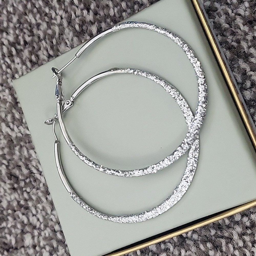 Silver hoops